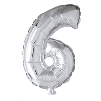 Folieballon  - Sølv 40 cm. 1 stk. Nr. 6
